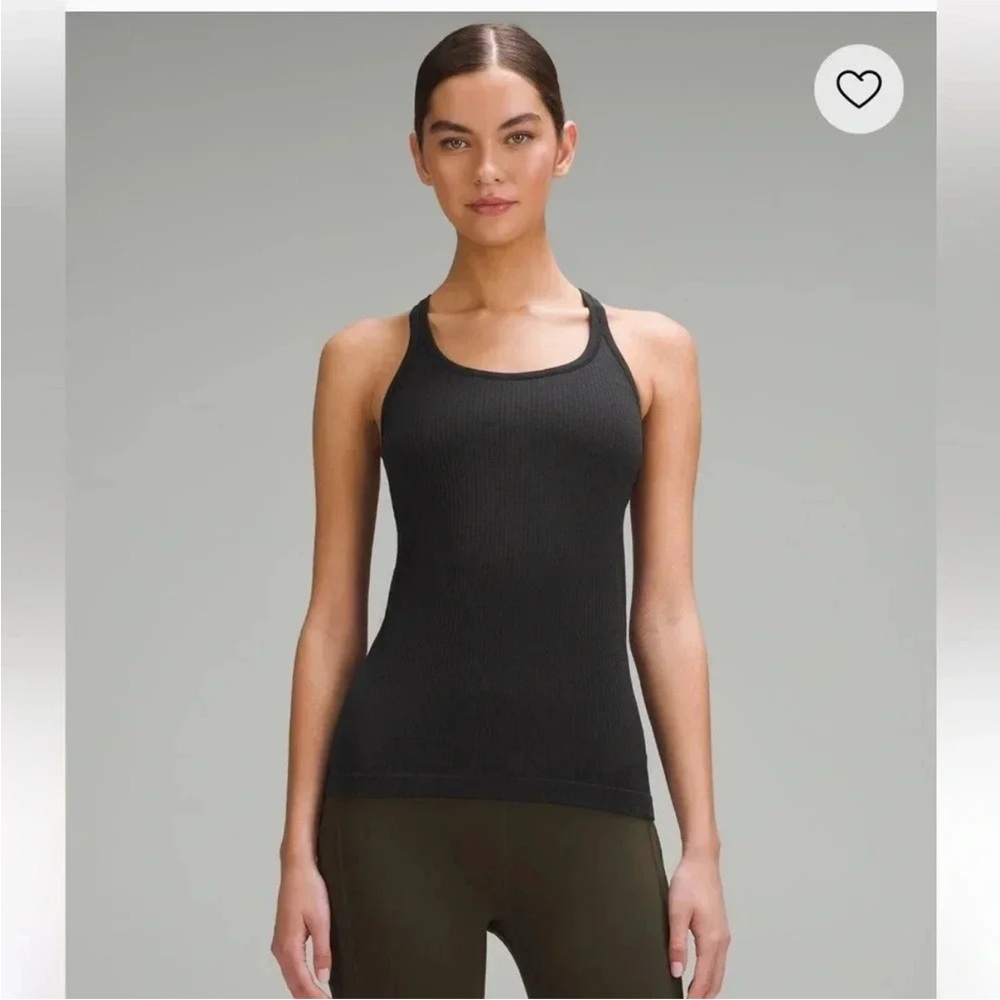 Lululemon Ebb to Street Tank Top, black, size 10